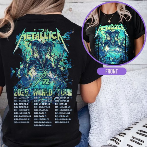 Metallica M72 Atlanta 2025 T-Shirt – Dan Mumford AOP Tour Art Tee, June 3 at Mercedes-Benz Stadium