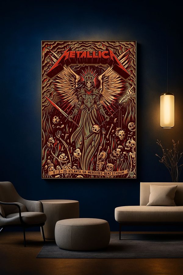 Metallica M72 Atlanta Concert Poster Canvas – Mercedes-Benz Stadium (June 3, 2025) by Dave Quiggle