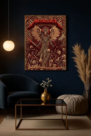 Metallica M72 Atlanta Concert Poster Canvas Mercedes Benz Stadium June 3 2025 By Dave Quiggle 2 - Metbrick.com