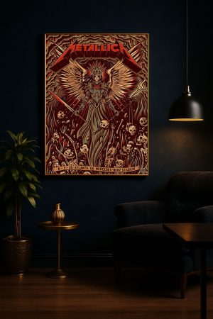 Metallica M72 Atlanta Concert Poster Canvas Mercedes Benz Stadium June 3 2025 By Dave Quiggle 3 - Metbrick.com