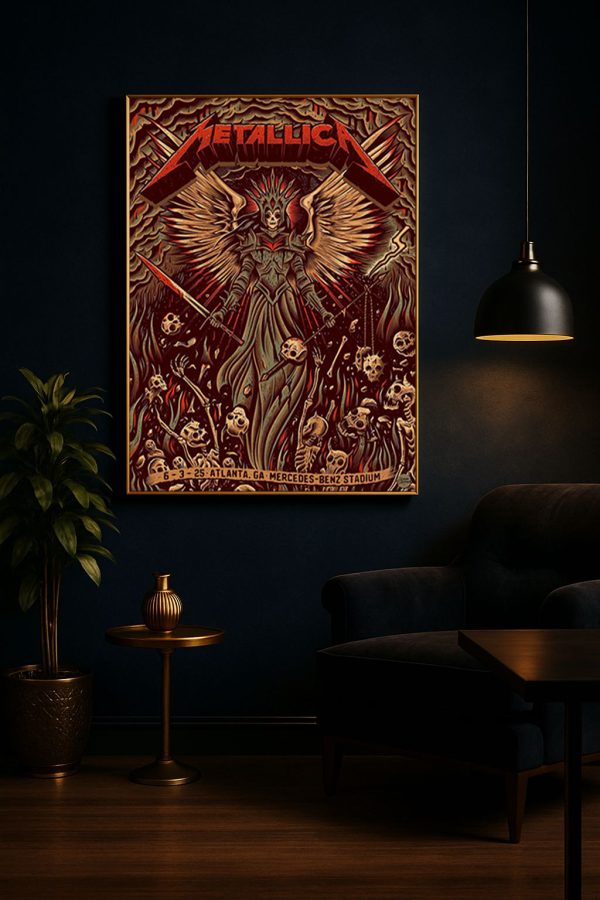 Metallica M72 Atlanta Concert Poster Canvas – Mercedes-Benz Stadium (June 3, 2025) by Dave Quiggle