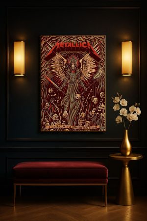 Metallica M72 Atlanta Concert Poster Canvas Mercedes Benz Stadium June 3 2025 By Dave Quiggle 4 - Metbrick.com