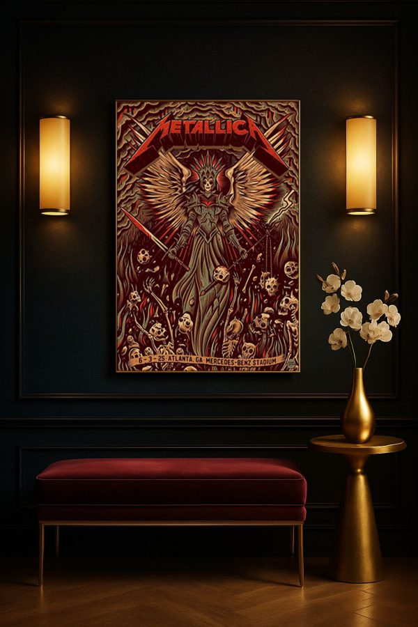 Metallica M72 Atlanta Concert Poster Canvas – Mercedes-Benz Stadium (June 3, 2025) by Dave Quiggle