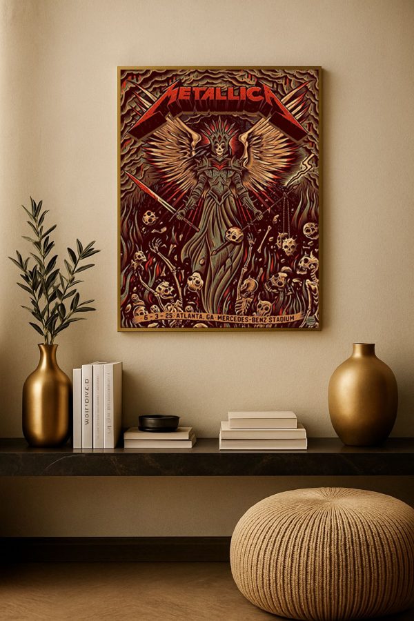 Metallica M72 Atlanta Concert Poster Canvas – Mercedes-Benz Stadium (June 3, 2025) by Dave Quiggle
