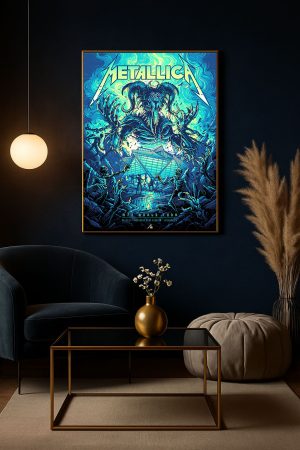 Metallica M72 Atlanta Pop Up Shop Poster Canvas Mercedes Benz Stadium June 3 2025 2 - Metbrick.com