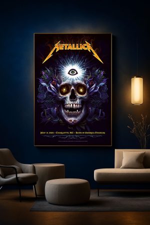 Metallica M72 Charlotte Event Poster Canvas Bank Of America Stadium May 31 2025 By Nc Winters 1 - Metbrick.com