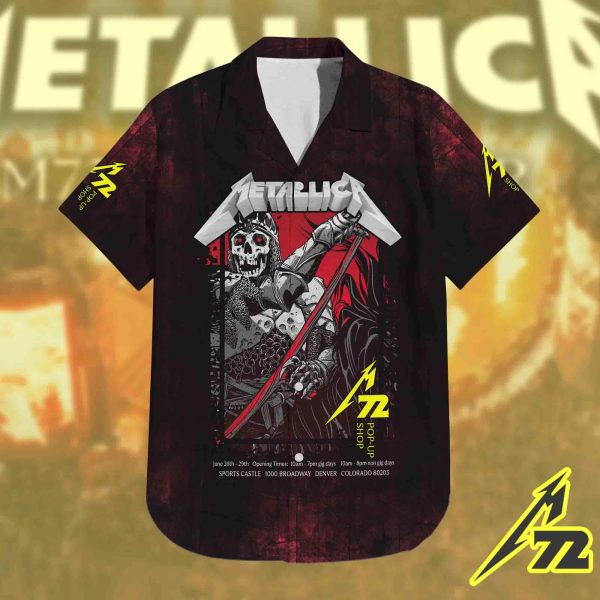 Metallica M72 Hawaiian Shirt – June 27 2025 Empower Field at Mile High | Tropical AOP Shirt “Tonight in Denver” Tour Drop
