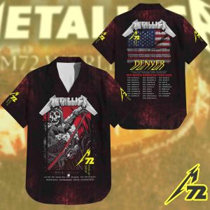 Metallica M72 Hawaiian Shirt – June 27 2025 Empower Field at Mile High | Tropical AOP Shirt “Tonight in Denver” Tour Drop