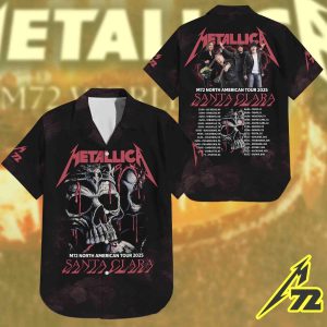 Metallica M72 Hawaiian Shirt – Santa Clara Levi’s Stadium June 20 2025 | All Over Print Tropical Tour Style