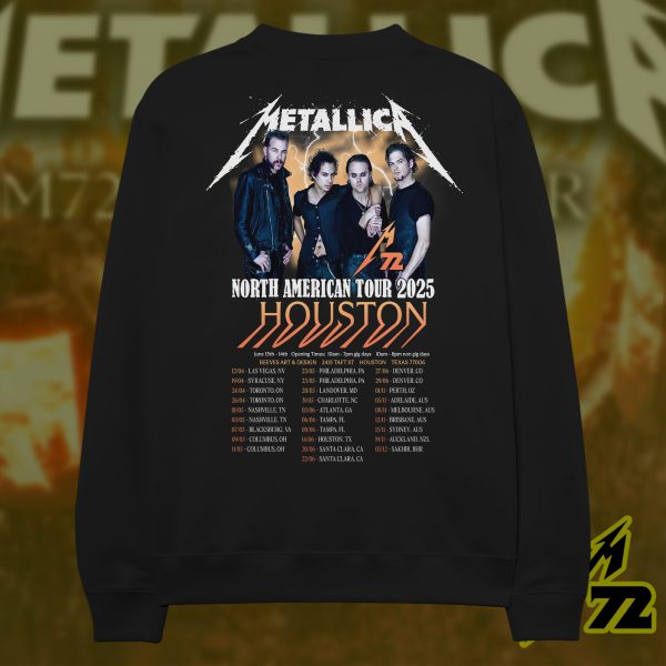 Metallica M72 Houston 2025 Sweatshirt – June 14 Concert NRG Stadium Tour Night Featuring Pantera