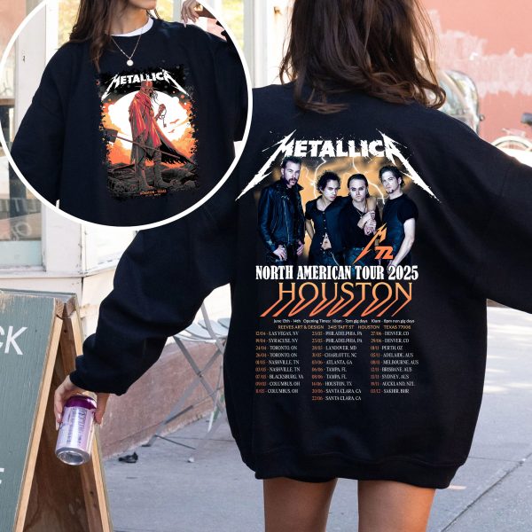 Metallica M72 Houston 2025 Sweatshirt – June 14 Concert NRG Stadium Tour Night Featuring Pantera