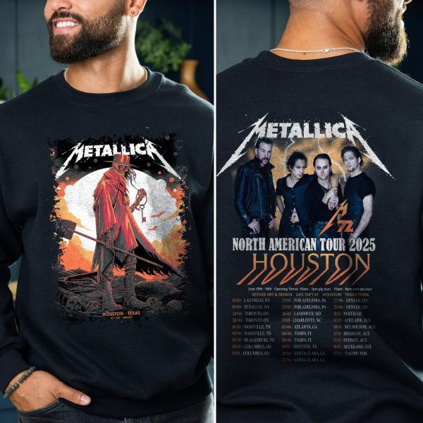 Metallica M72 Houston 2025 Sweatshirt – June 14 Concert NRG Stadium Tour Night Featuring Pantera