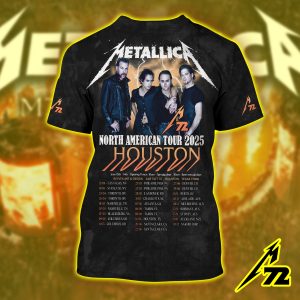 Metallica M72 Houston 3D Tour Shirt – June 14 2025 Concert at NRG Stadium with Pantera Setlist All Over Print