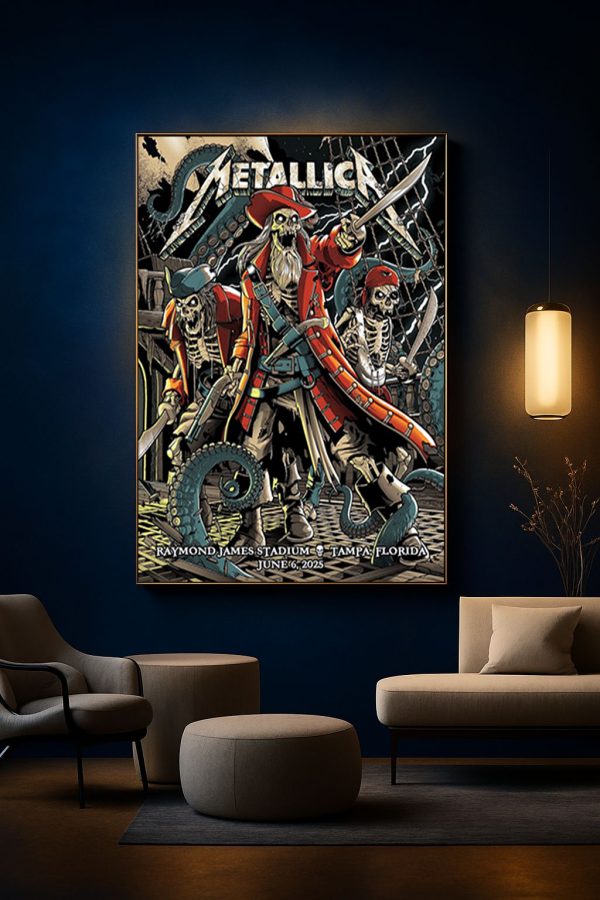 Metallica M72 June 6 2025 World Tour At Raymond James Stadium Poster: Tonight In Tampa