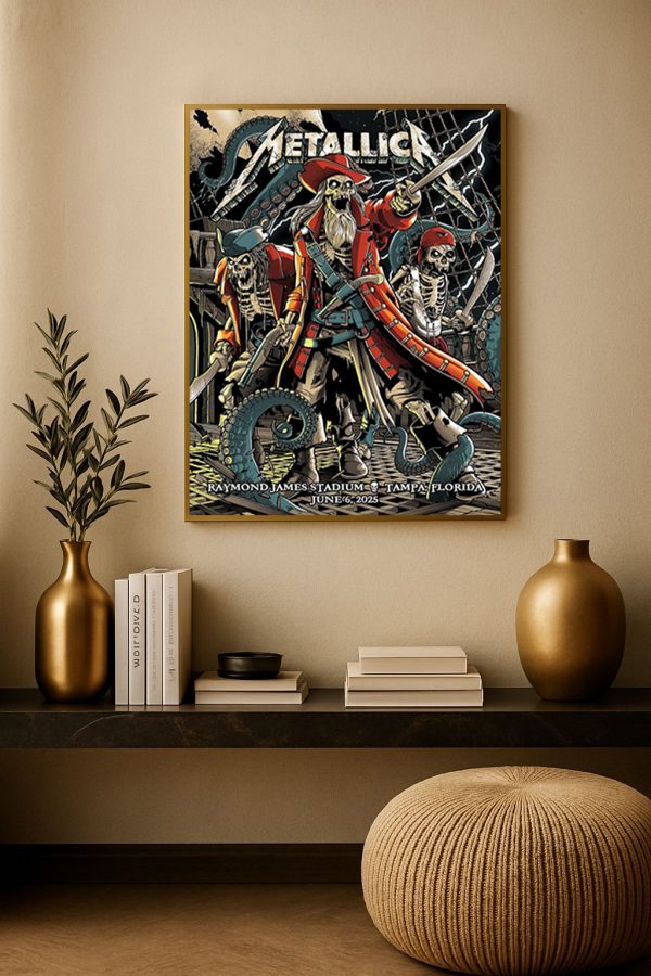 Metallica M72 June 6 2025 World Tour At Raymond James Stadium Poster: Tonight In Tampa
