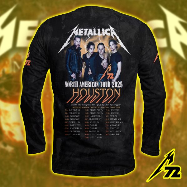 Metallica M72 Long Sleeve Shirt – June 14 2025 Houston Concert Night at NRG Stadium Featuring Pantera & Full Setlist