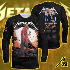 Metallica M72 Long Sleeve Shirt – June 14 2025 Houston Concert Night at NRG Stadium Featuring Pantera & Full Setlist