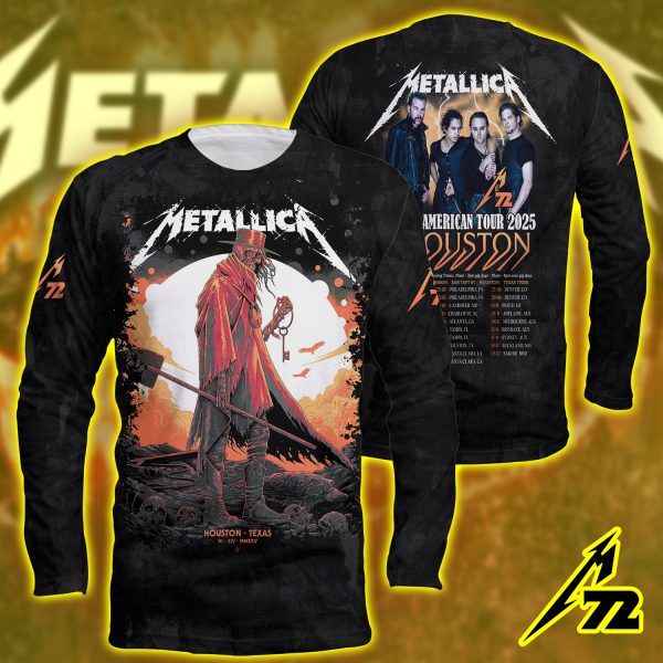 Metallica M72 Long Sleeve Shirt – June 14 2025 Houston Concert Night at NRG Stadium Featuring Pantera & Full Setlist