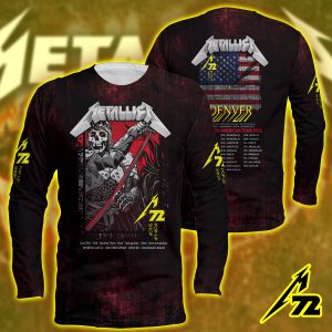 Metallica M72 Long Sleeve Tour Shirt – Denver June 27 2025 Empower Field | AOP “Ride the Lightning” Night 1 Tribute Edition