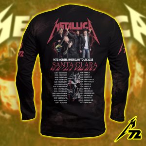 Metallica M72 Long Sleeve Tour Shirt Santa Clara Levis Stadium June 20 2025 All Over Print Seek Destroy Tribute 2 - Metbrick.com