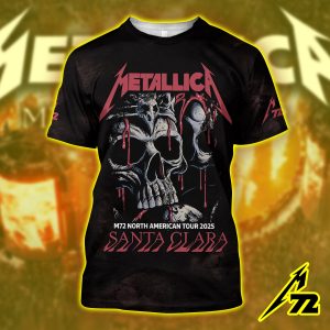 Metallica M72 Santa Clara 3d Shirt June 20 2025 Levis Stadium All Over Print Whiplash Setlist Edition 1 - Metbrick.com