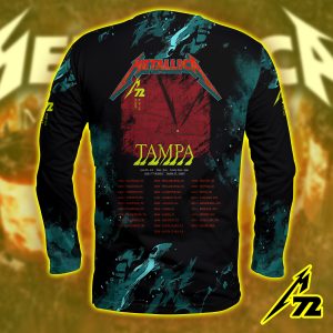 Metallica M72 Tampa 2025 Long Sleeve Shirt Aop Tour Edition Raymond James Stadium June 6 8 2 - Metbrick.com
