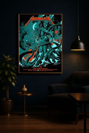Metallica M72 Tampa 2025 Poster Canvas Raymond James Stadium Tour Art June 6 8 3 - Metbrick.com