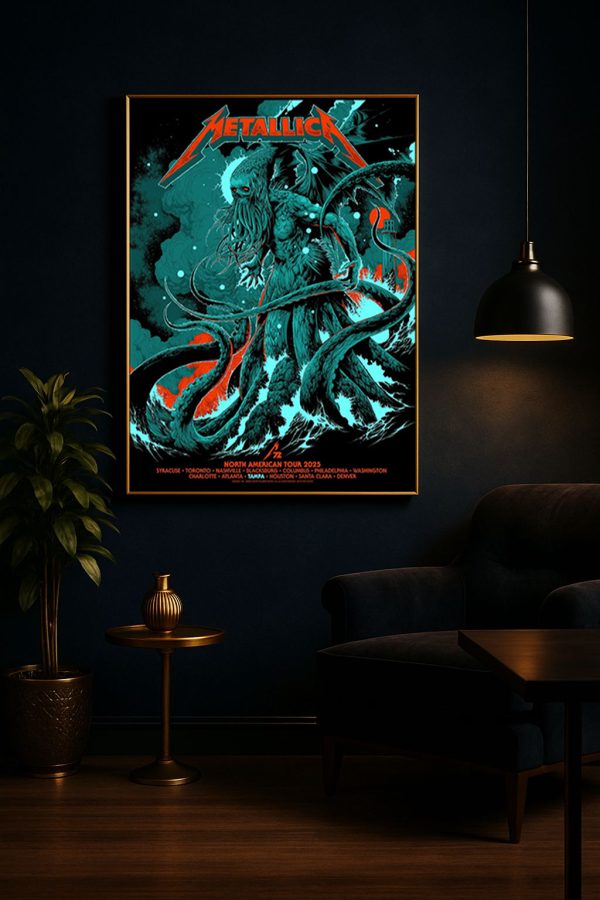 Metallica M72 Tampa 2025 Poster Canvas – Raymond James Stadium Tour Art (June 6 & 8)