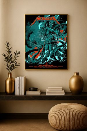 Metallica M72 Tampa 2025 Poster Canvas – Raymond James Stadium Tour Art (June 6 & 8)