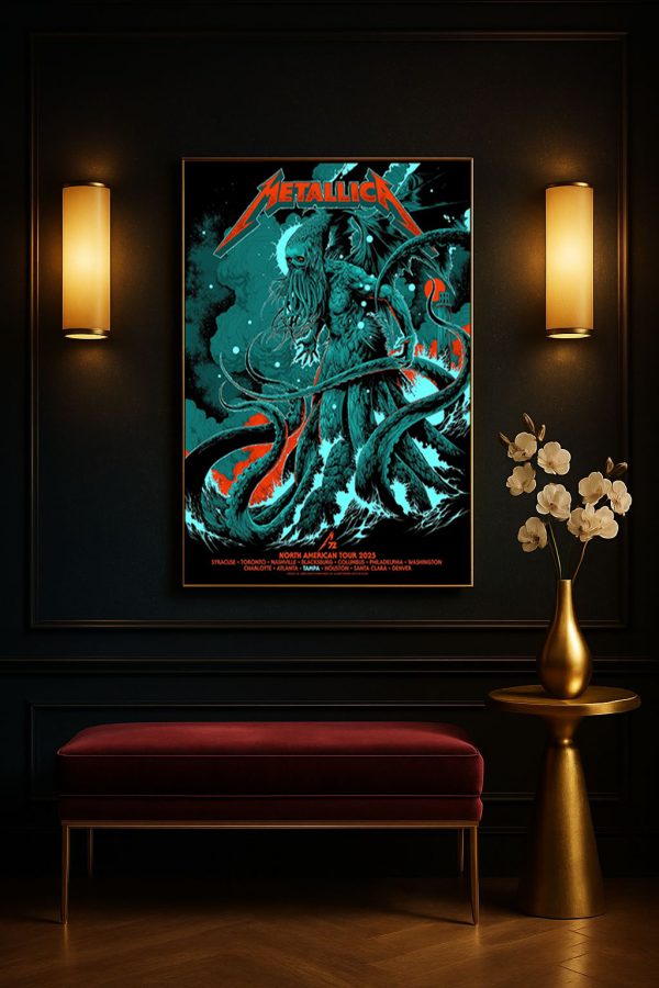 Metallica M72 Tampa 2025 Poster Canvas – Raymond James Stadium Tour Art (June 6 & 8)