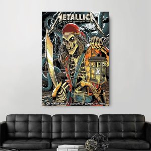 Metallica M72 Tampa 2025 Poster Night 2 Venue Art Print Raymond James Stadium June 8 2 - Metbrick.com