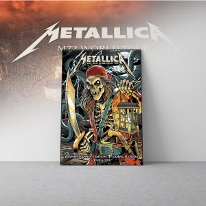 Metallica M72 Tampa 2025 Poster Night 2 Venue Art Print Raymond James Stadium June 8 3 - Metbrick.com