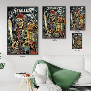 Metallica M72 Tampa 2025 Poster Night 2 Venue Art Print Raymond James Stadium June 8 6 - Metbrick.com