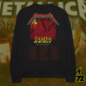Metallica M72 Tampa 2025 Sweatshirt Aop Unisex Tour Crewneck Raymond James Stadium June 6 8 2 - Metbrick.com