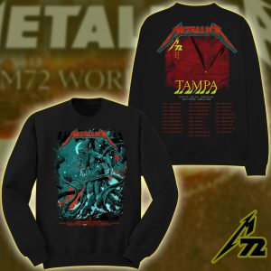 Metallica M72 Tampa 2025 Sweatshirt AOP Unisex Tour Crewneck, Raymond James Stadium (June 6 & 8)