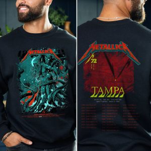 Metallica M72 Tampa 2025 Sweatshirt Aop Unisex Tour Crewneck Raymond James Stadium June 6 8 4 - Metbrick.com