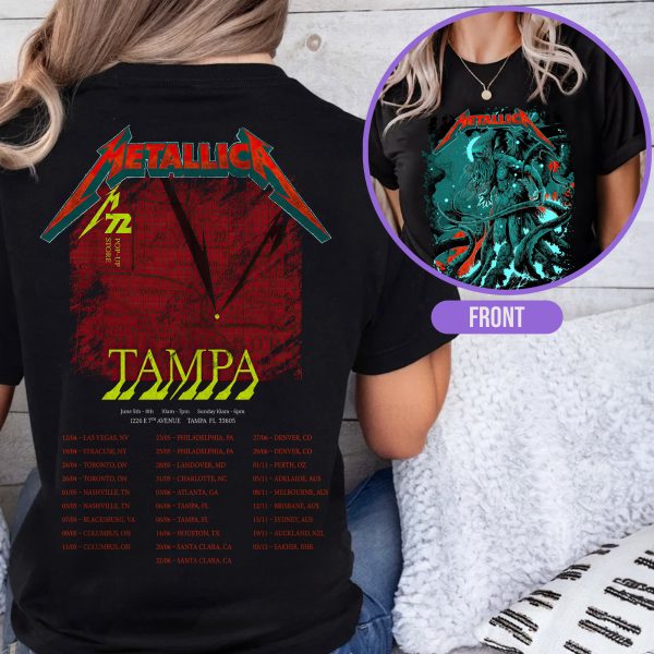 Metallica M72 Tampa 2025 Tour Unisex T-Shirt Pop-Up Exclusive at Raymond James Stadium (June 6 & 8)