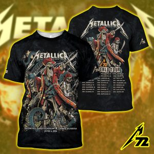 Metallica M72 “Tonight in Tampa” 3D AOP Shirt – June 6, 2025 Tour Edition at Raymond James Stadium