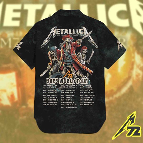 Metallica M72 “Tonight in Tampa” Hawaiian Shirt – AOP Tour Edition, June 6, 2025 at Raymond James Stadium