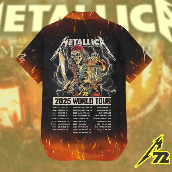Metallica M72 “Tonight in Tampa” Hawaiian Shirt – AOP Tour Edition, June 8 2025 at Raymond James Stadium