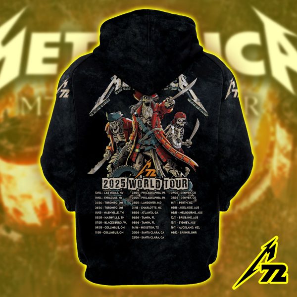 Metallica M72 “Tonight in Tampa” Hoodie – AOP Unisex Raglan, June 6 2025 Tour at Raymond James Stadium
