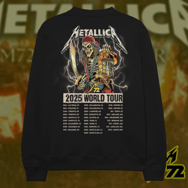 Metallica M72 “Tonight in Tampa” Sweatshirt – AOP Unisex Tour Pullover, June 8, 2025 at Raymond James Stadium