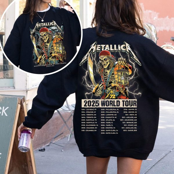 Metallica M72 “Tonight in Tampa” Sweatshirt – AOP Unisex Tour Pullover, June 8, 2025 at Raymond James Stadium