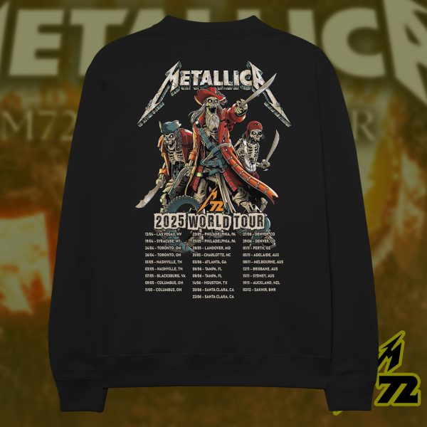 Metallica M72 “Tonight in Tampa” Sweatshirt – AOP Unisex Tour Pullover, Raymond James Stadium (June 6, 2025)