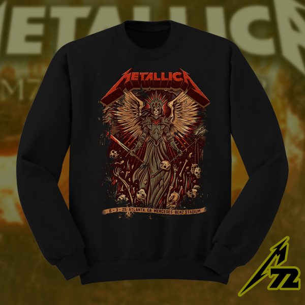 Metallica M72 Tour 2025 AOP Unisex Sweatshirt Pop-Up Exclusive, Mercedes-Benz Stadium Atlanta (June 3)