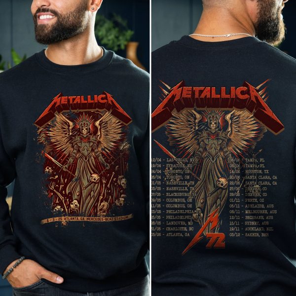 Metallica M72 Tour 2025 AOP Unisex Sweatshirt Pop-Up Exclusive, Mercedes-Benz Stadium Atlanta (June 3)