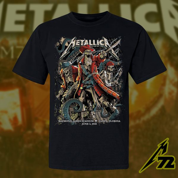 Metallica M72 Tour Unisex T-Shirt – June 6, 2025 “Tonight in Tampa” Concert Tee, Raymond James Stadium