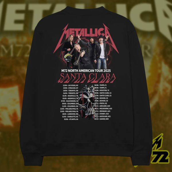 Metallica M72 World Tour 2025 Santa Clara Levi’s Stadium – “Enter Night” Setlist Unisex All Over Print Sweatshirt