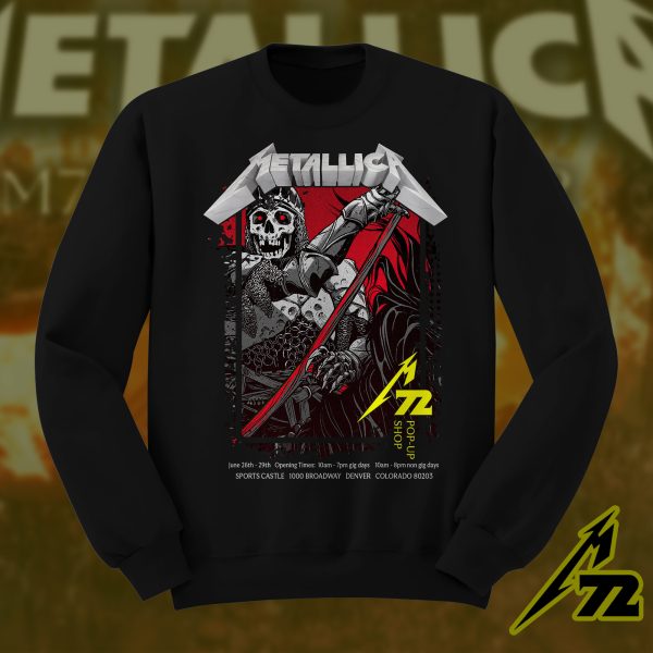 Metallica M72 World Tour Denver June 27 2025 – Empower Field “Whiplash & Puppets” Live Setlist Sweatshirt | AOP Unisex Crew