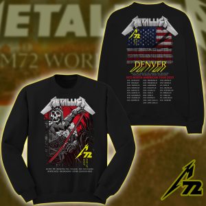 Metallica M72 World Tour Denver June 27 2025 – Empower Field “Whiplash & Puppets” Live Setlist Sweatshirt | AOP Unisex Crew